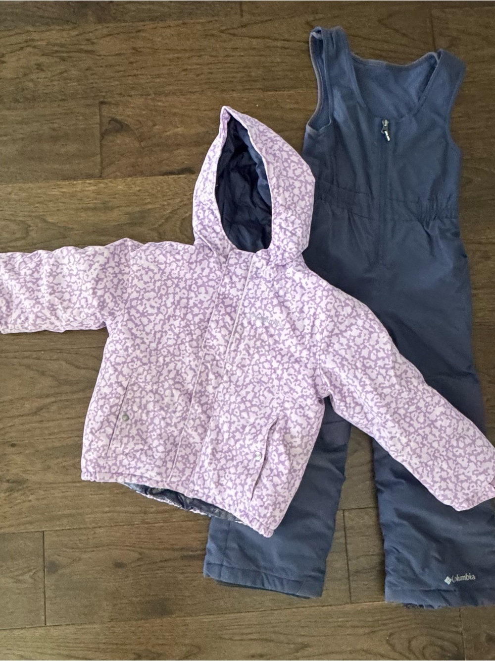 Columbia Kids Pink and Navy Puffer Jacket